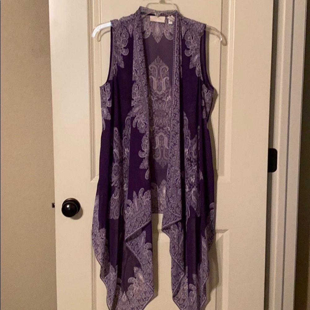 Amethyst sleeveless duster